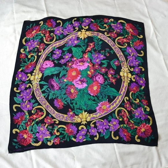 Vtg Adrienne Vittadini  Floral Scarf - Picture 8 of 8